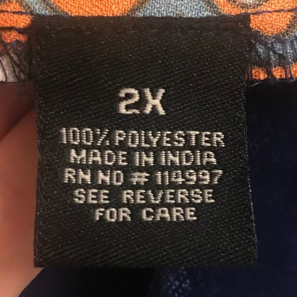 Tolani Collection Multi Print Velvet Trimmed Pajamas Lounge Wear 2X - Picture 10 of 11